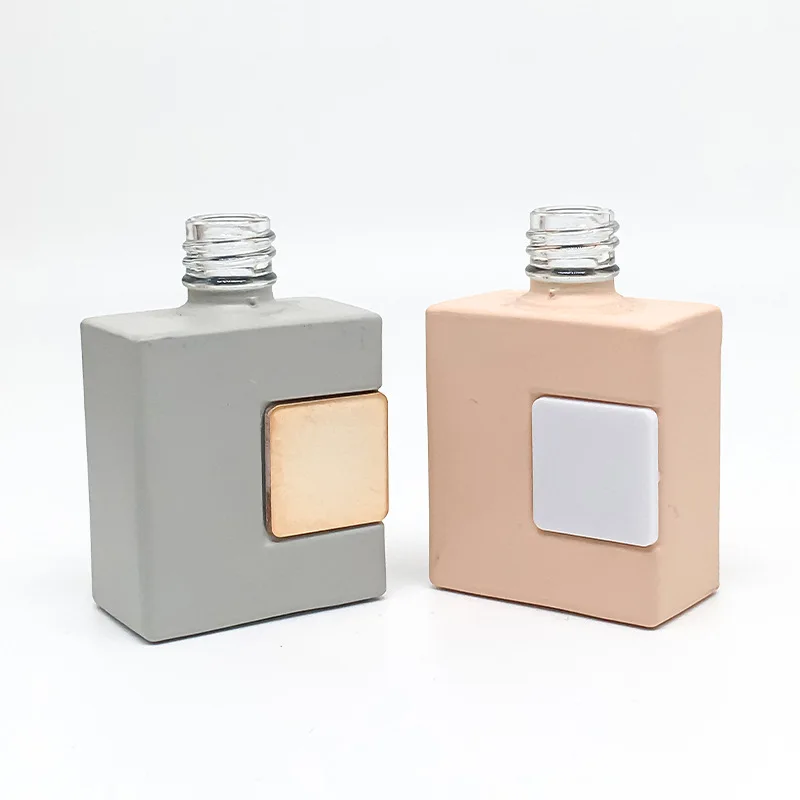 15ml mini garrafas vazias de esmalte com escovas recipiente de vidro de gel de unha recarregável pote cosmético manicure dispensador de óleo de beleza