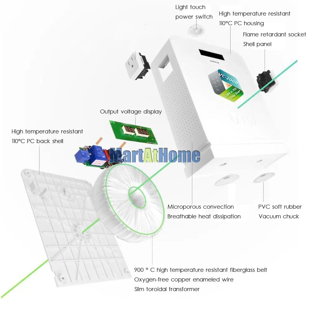 1600W Voltage Converter Household Travel Transformer 220V To 110V Step Down /110V To 220V Step Up