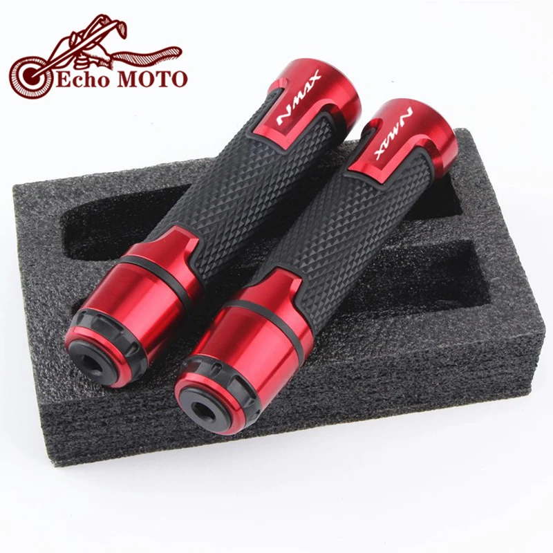 

For yamaha NMAX N-MAX 125 150 CNC Street & Racing Moto Racing Grips Motorcycle Handle and ends Handlebar Grip LOGO NMAX