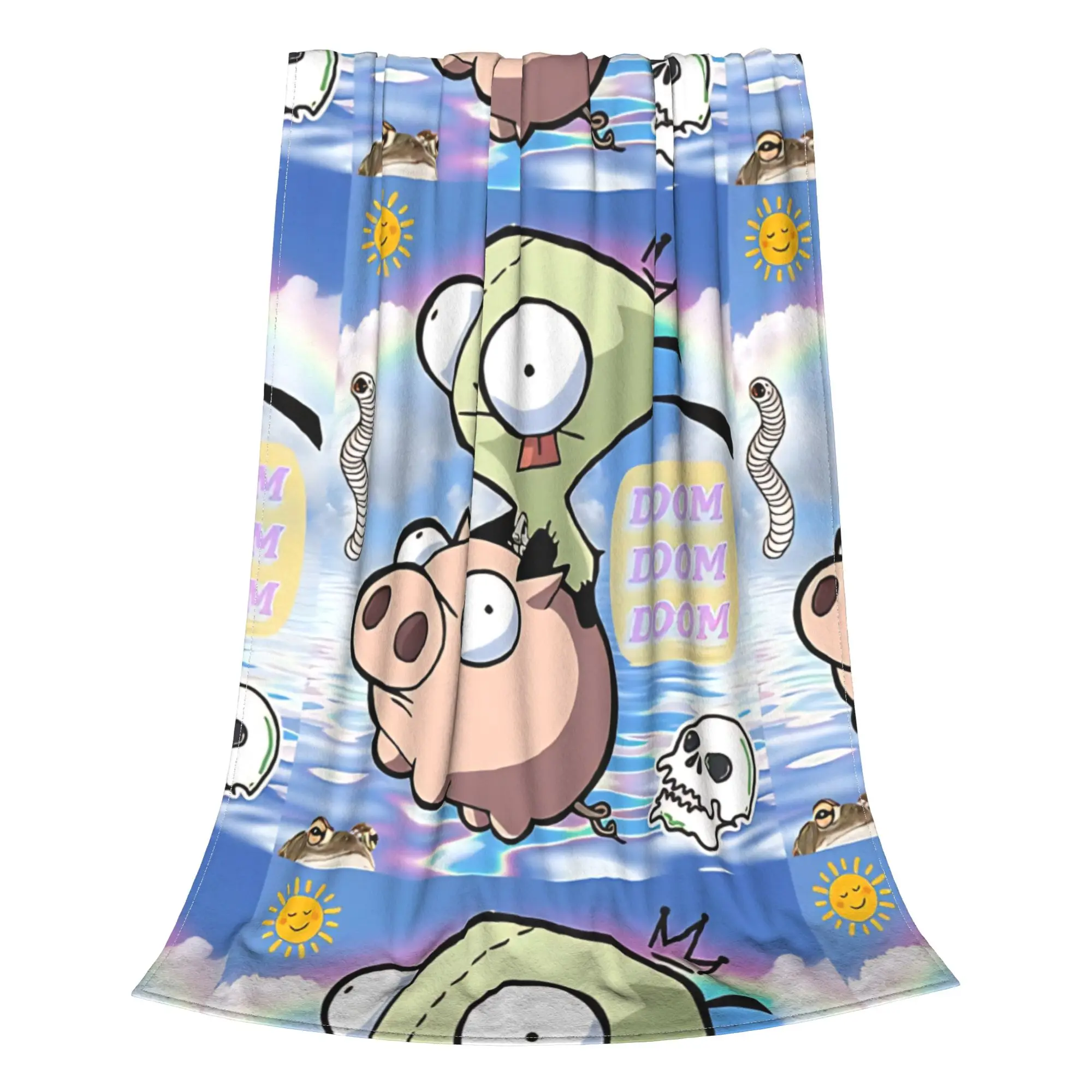 1PC chaotic metal Invader Zim Home Room Decorations Winter Blankets For Adults Bedding Home Interior Sofa Knee