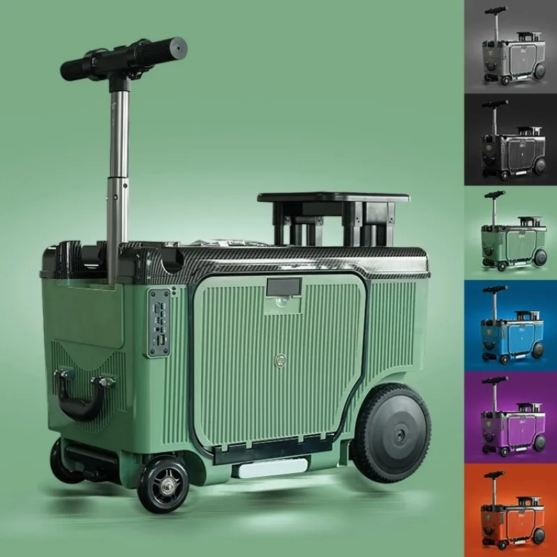 

4-Wheel Smart Ride-On Suitcase for Elderly/Kids - 8km/h, 150kg Load, Cabin-Friendly (3C Certified Battery) - Saudi Approved