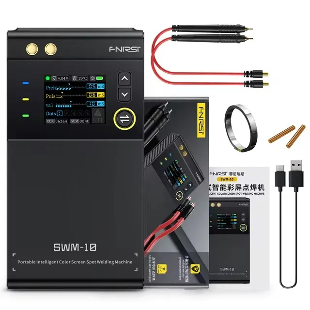 Para FNIRSI SWM-10 soldador por puntos de batería portátil DIY Mini máquina de soldadura contacto 18650 paquete de batería herramienta de soldadura 5000mah soldable