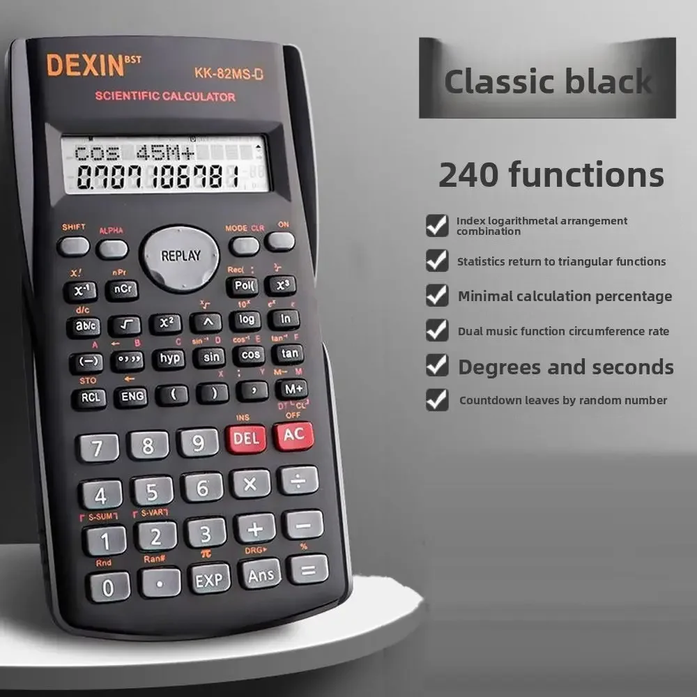 Scientific Calculator with 240 Functions and 2-Line Screen Multi-purpose Portable Student Calculator for Math Teaching