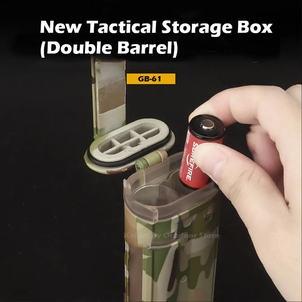 Tactical Box Retention MOLL System Compatible For 18650 CR123 AA/AAA Battery Storage Militar Hunting Paintball Accessories