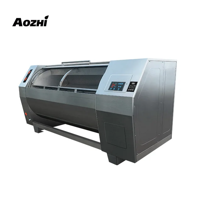 Large 150kg Horizontal Industrial Washing Machine Stainless Steel Semi-automatic Filter Linen Washing Equipment