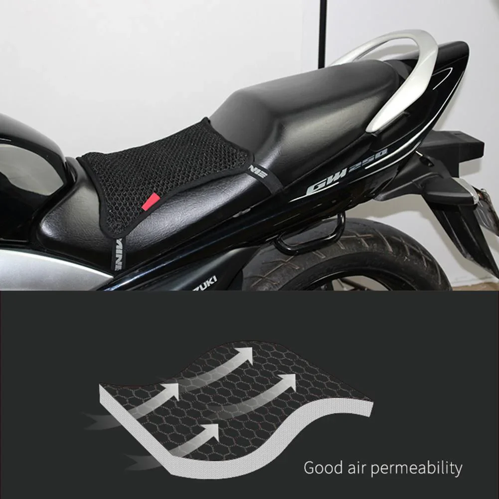 Motorcycle seat cushion modification accessories 3D mesh double-layer breathable seat cushion perspiration and heat insulation