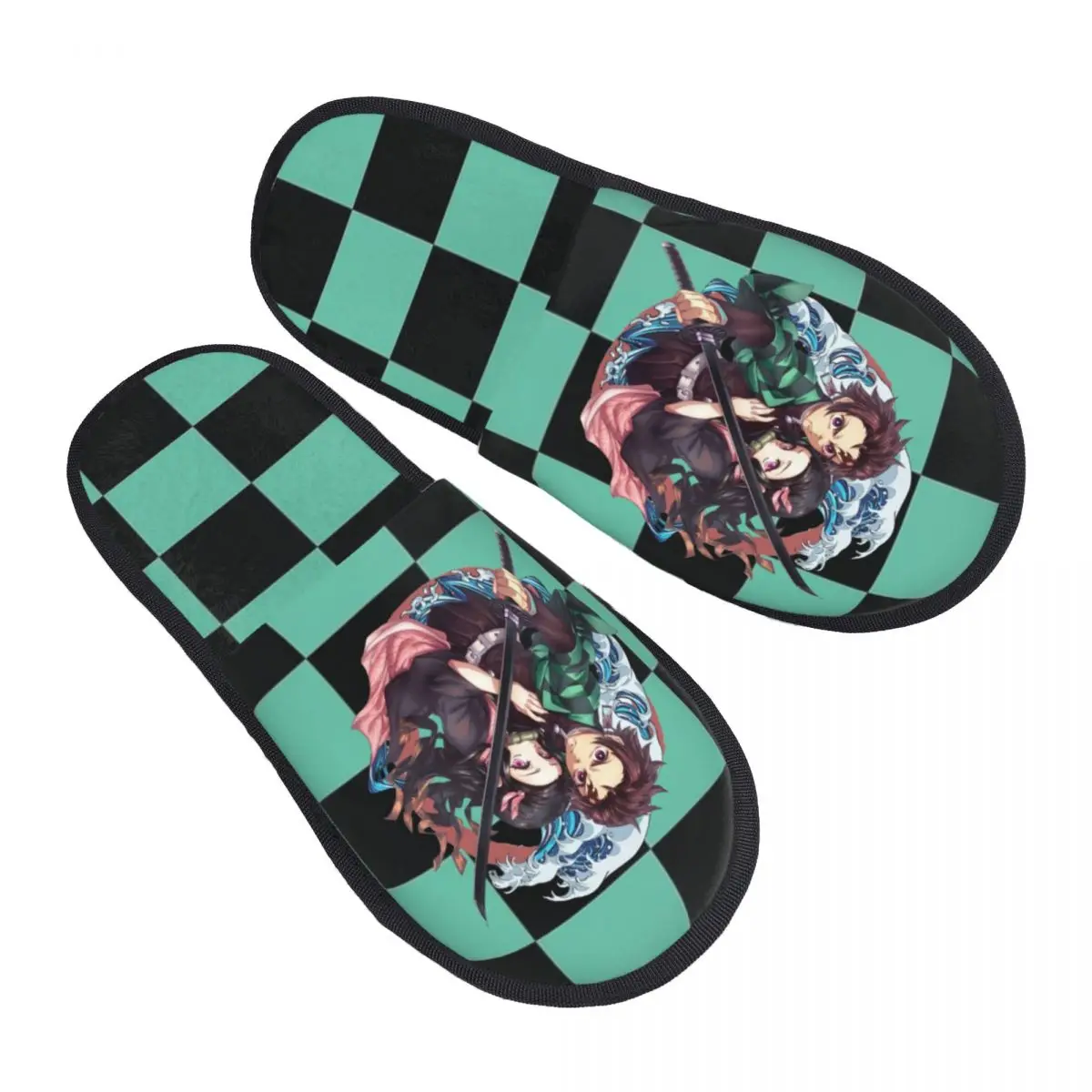 

Пользовательские Demon Slayer аниме манга мягкие домашние тапочки из пены с эффектом памяти женские тапочки Tanjiro Kamado Nezuko уютные теплые нескользящие тапочки на подошве