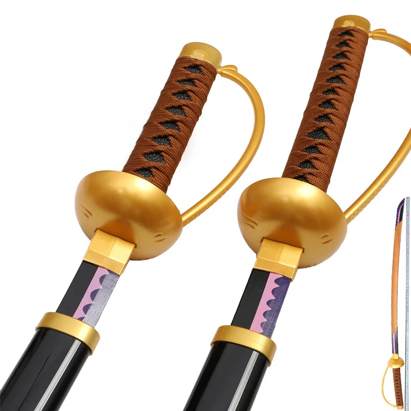 Épées Roger médiévales 104cm/40,94 pouces, périphériques d'anime, accessoires de modèle en bois avec gaine, affichage de pratique de Cosplay, ornements d'extérieur