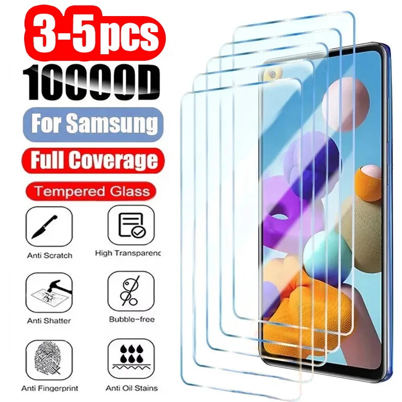 3-5 Stück Displayschutzglas für Samsung S26 Ultra S25 S24 S23 S21 A55 A16 A56 A17 A57 A73 A54 A53 A52 A37 A34 A33 A26 A15 A05