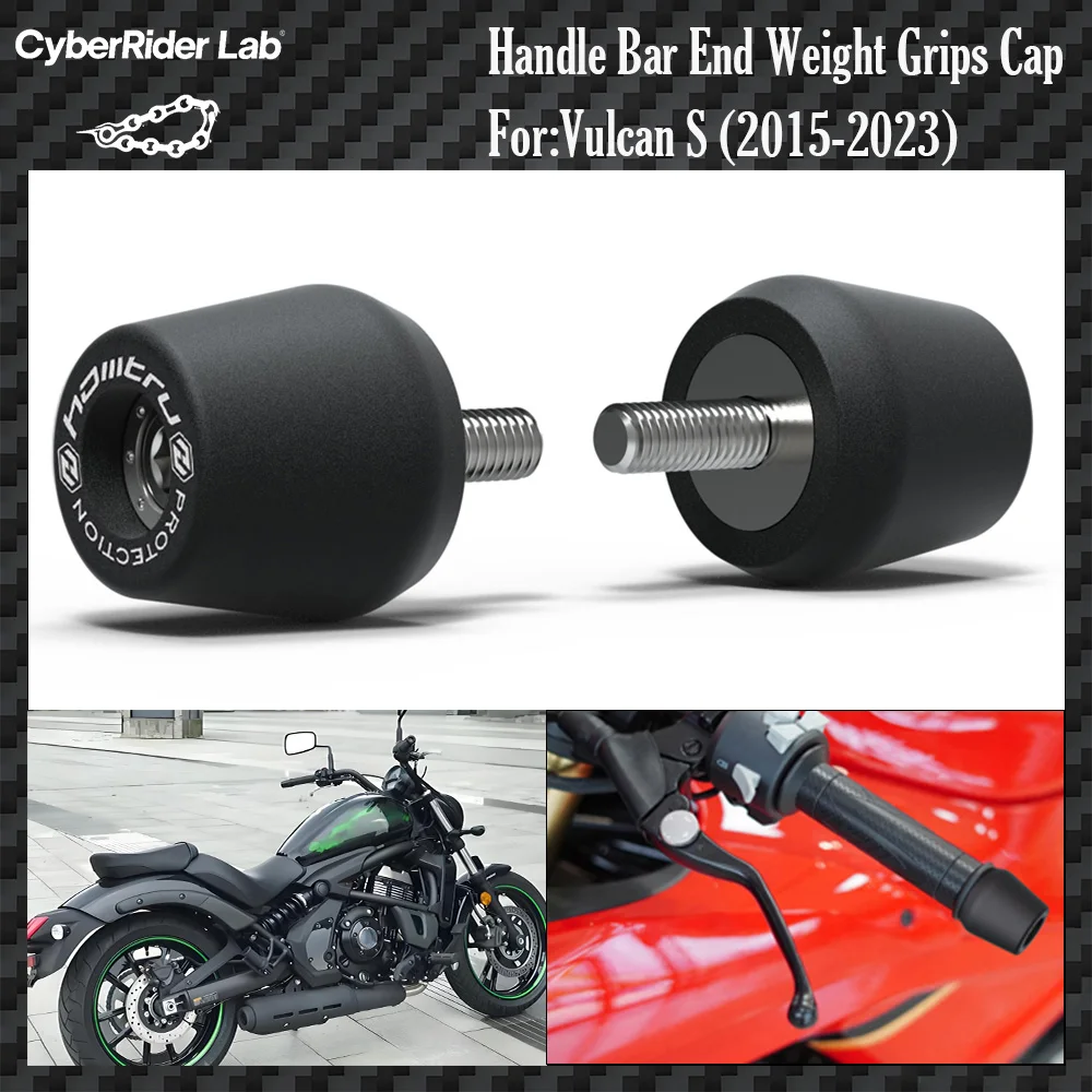 

For Kawasaki Vulcan S 2015-2023 CNC Motorcycle Bar End Caps - Steel Anti-Rust Cruiser Grips No Tools Rider Gift Global Fit​