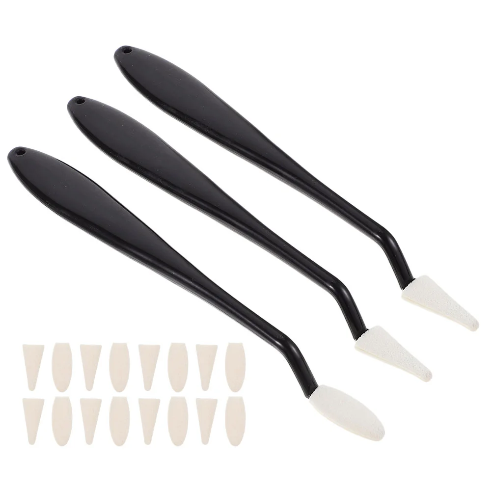20PCS Sketch Eraser Set Black Round Tip Knife Pointed Tip Sponge Erasers Stumps Blender Tools Smudging Pencil Sharpener