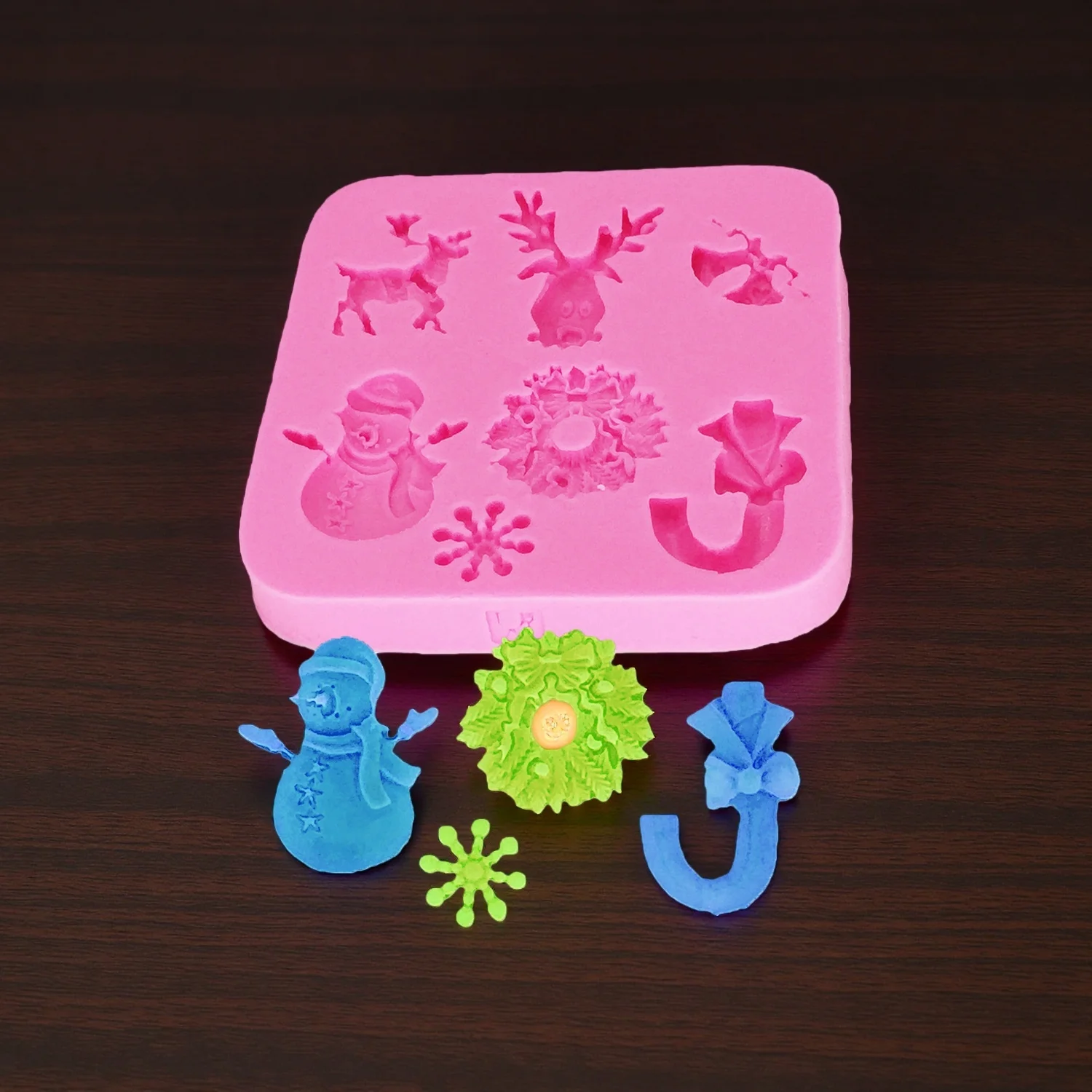 Christmas Reindeer Silicone Cake Baking Mold for Chocolate Candy Sugar Craft And Polymer Clay DIY Kitchen Cooking Tools