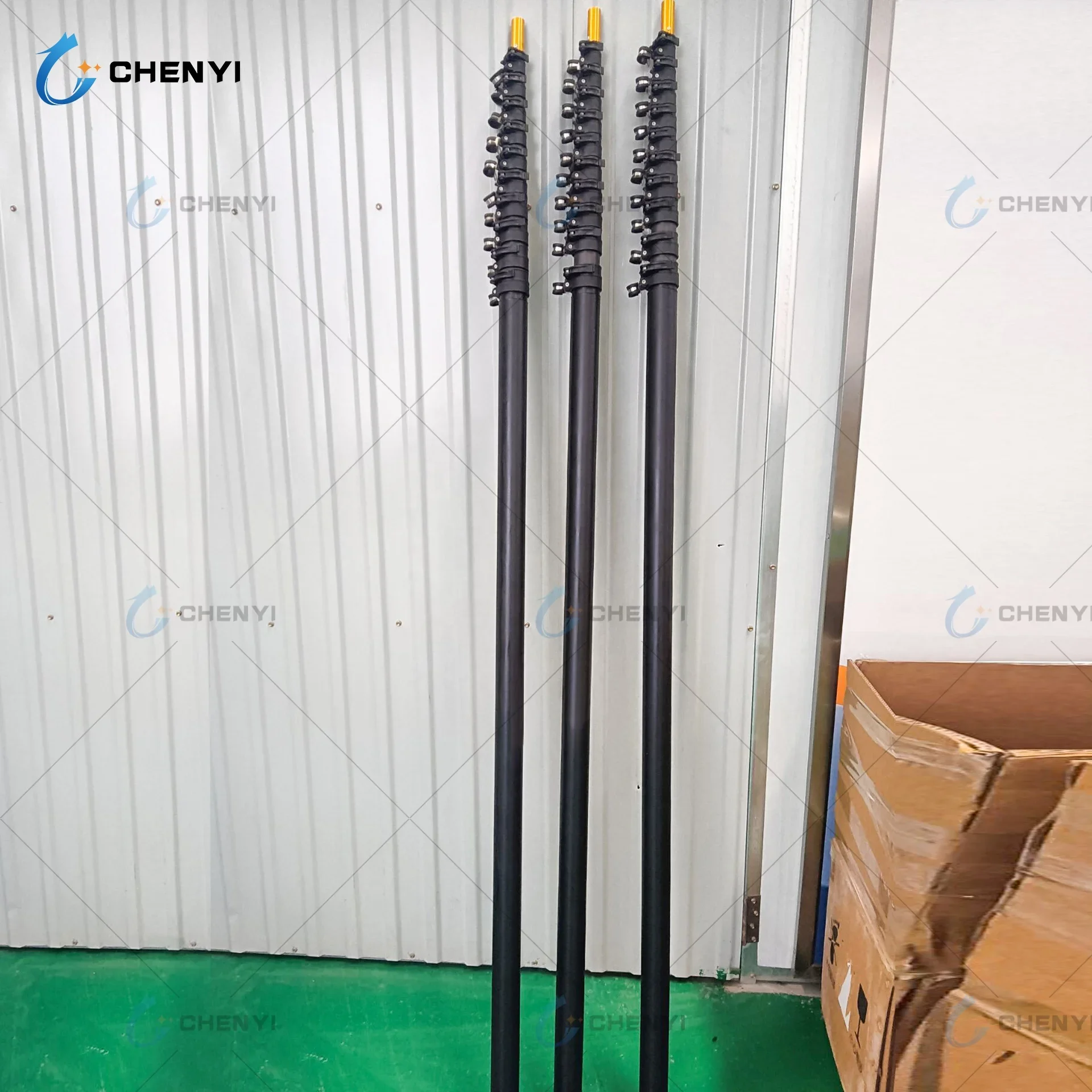 Double Lock Fruit Picker Pole 50ft Palm Oil Harvester Carbon Fiber Telescopic Areca nut Harvesting Pole Manufacturer