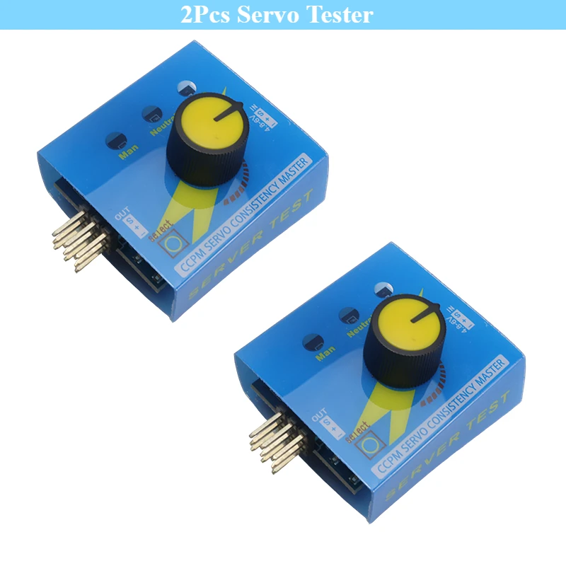 2Pcs Servo Tester RC 3CH Digital Multi ESC Consistency Speed Controller Checker Steering Gear CCPM for RC Helicopter Car Expand