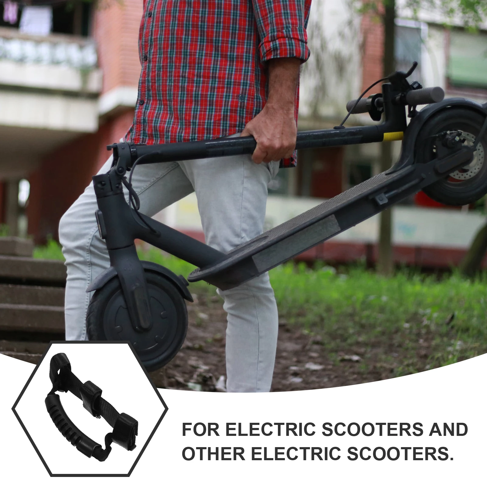 

Soft Handle Strap Labor Saving Carrying Wide Comfort Nylon Buckle Easy Install Remove Accessories Scooter for Scooter