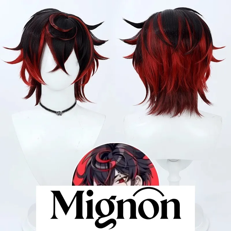 Kuro K9Kuro cosplay wig spiky black red gradient Halloween gift