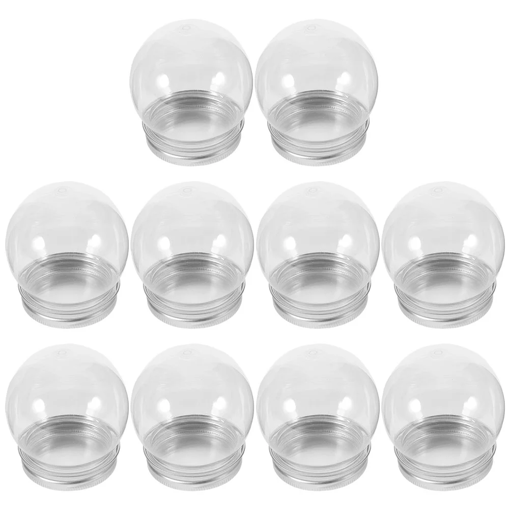 10 Pcs Adult Craft Kits Plastic Snow Globe Unique Water Globes for Adults Compact DIY Mini Child