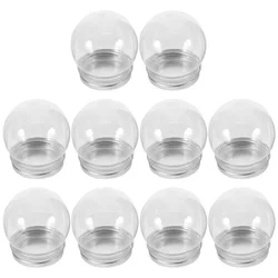 10 Pcs Adult Craft Kits Plastic Snow Globe Unique Water Globes for Adults Compact DIY Mini Child