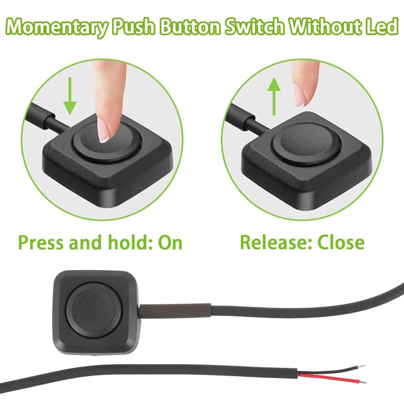 7 Pieces Momentary Push Button on/Off Switch 12V/24V, Mini Button Switch Mount for Car Horn, Industrial Control