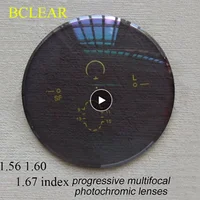 BCLEAR camaleón lente de sol fotocromática progresiva multifocal de forma libre para miopía y presbicia gafas de lectura cómodas