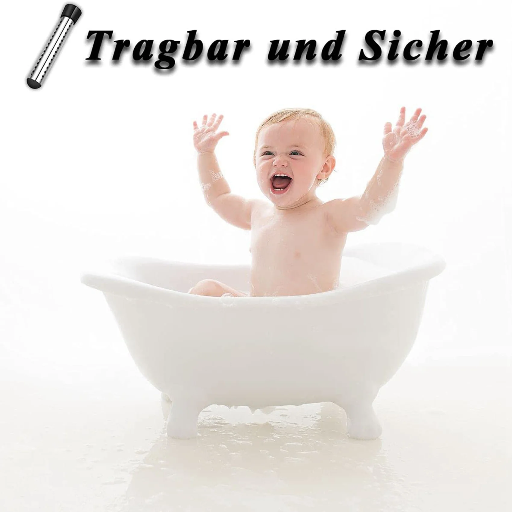 2500W Immersion Heater, Pool Heater Automatic Timer, Safe Pool Heating Immersion Heater, Perfect for Home Eu Plug