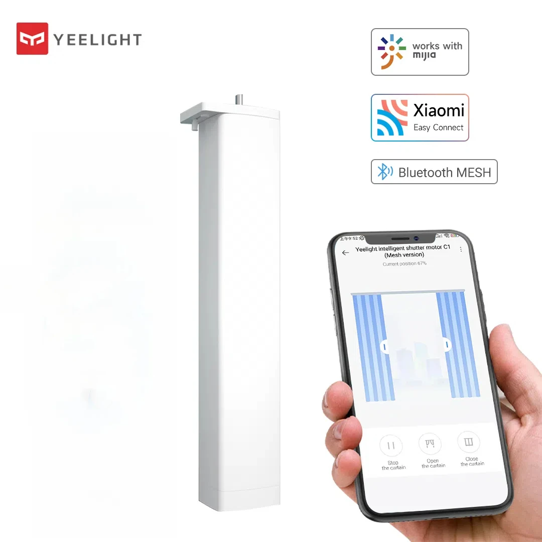 China Version Yeelight wireless smart Electric Curtain F1 Motor Auto Motorized Status Track Mihome APP Control Bluetooth mesh