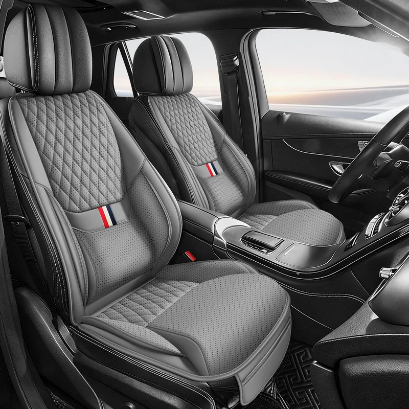 Universal Ergonomic Car Seat Cover Cushion Built‑in 6cm Lumbar Support Leg Bolster Breathable For SUV Sedan