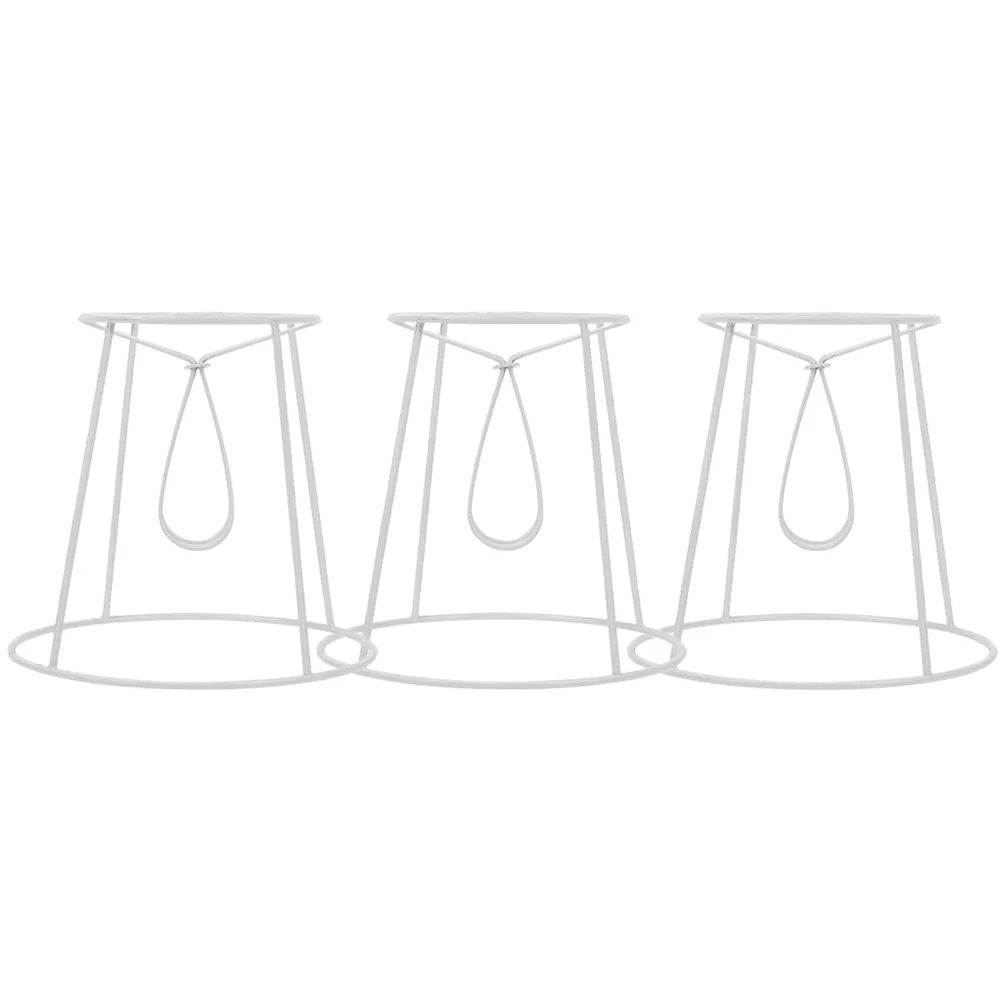 

3 Pcs Lamp Shade Holder Lampshade Frame Metal DIY Supplies for Iron Rack Table Light Cover Racks Holders Making Desktop