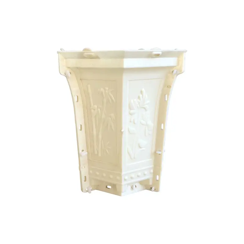 European-style components Thickened plastic-steel hexagonal cement flower pot mold Tall bonsai garden villa Roman column mold