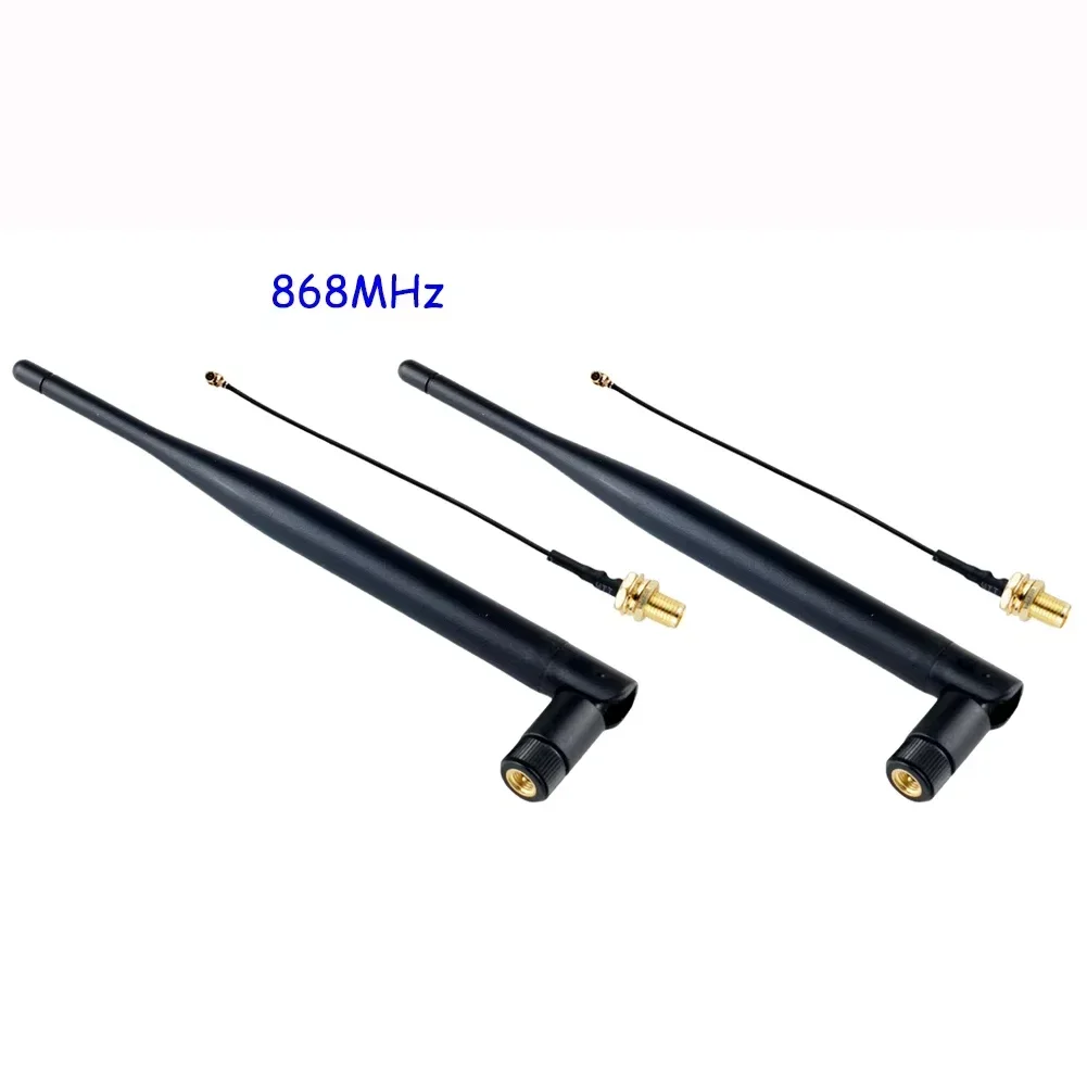 868 MHz/915 MHz 5 dBi omnidirektionaler LoRa-Antennenstecker mit Kabel für LoRaWAN Meshtastic (1/2/4 Stück)