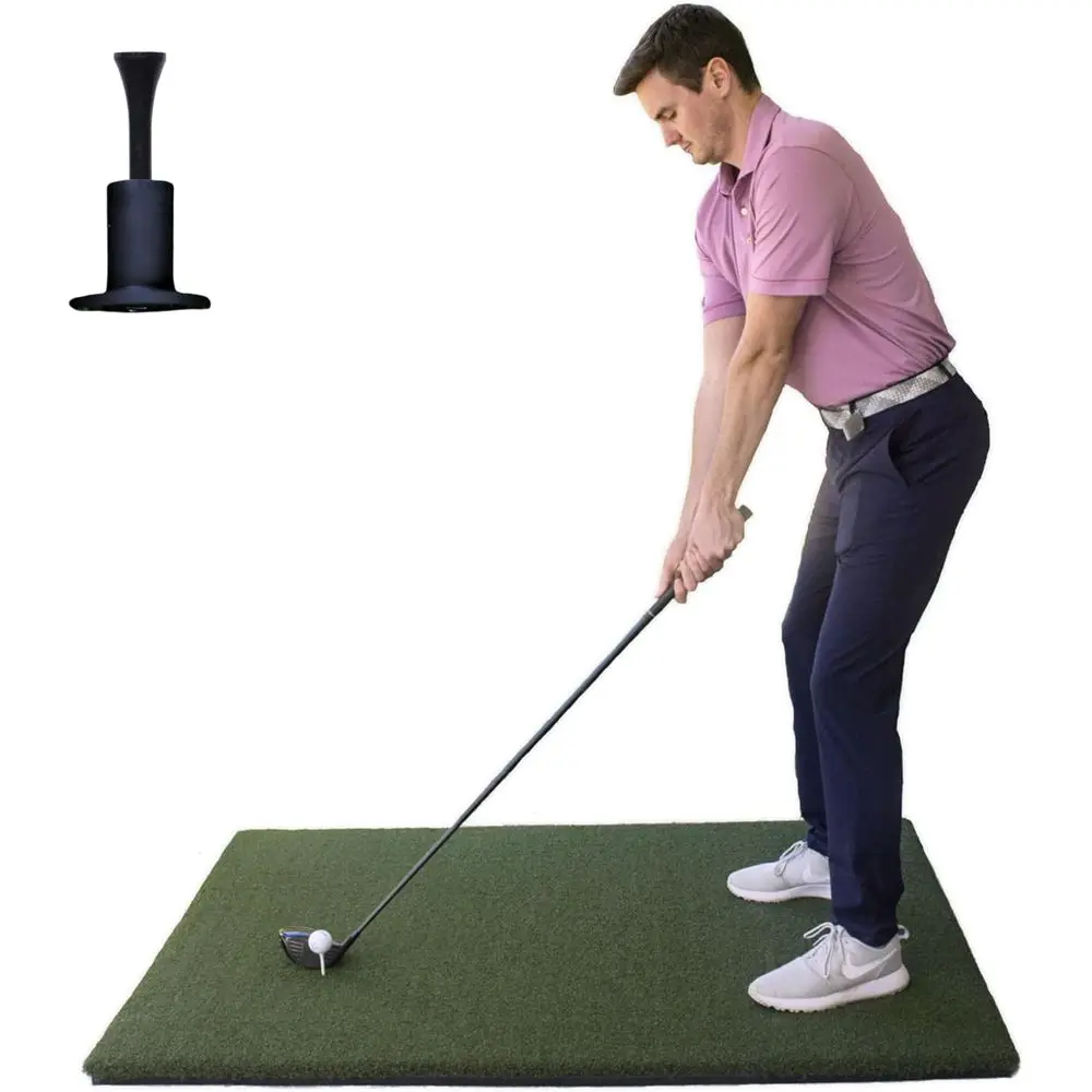 

4x5' Golf Practice Mat - Heavy Duty, Indoor/Outdoor, Real Tee Simulation, Perfect for Swing Training