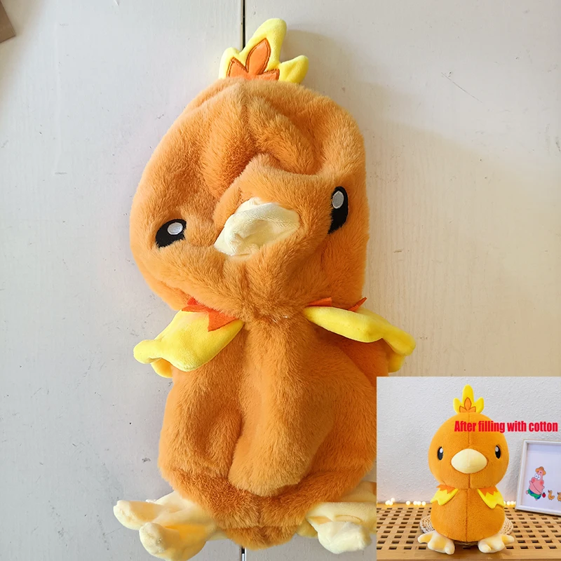 Pokemon Totodile Chikorita Holster Plush Toys Not Stuffed Plush Kawaii Cartoon Torchic Plushes Dolls Semi-finished Toys Kids Toy