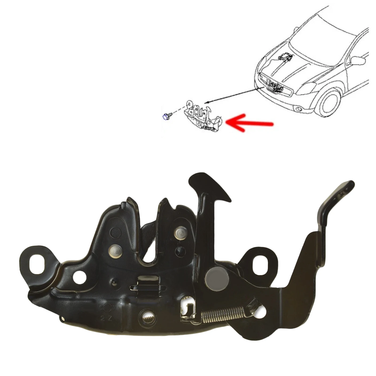 

Ремонт моторного отсека, как показано на рисунке Замок капота Автоматический замок капота Инструмент Совместимость с аксессуарами Гарантированная прямая замена