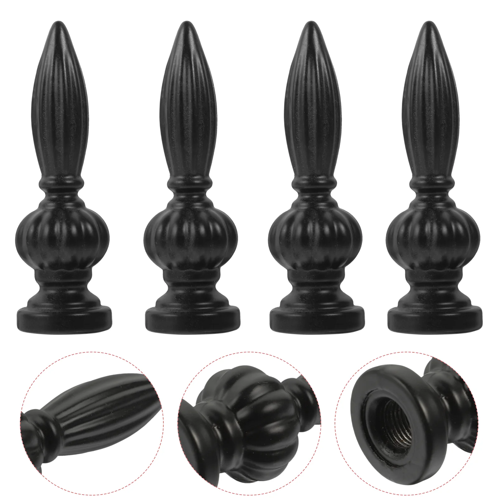 4 Pcs Lamp Cap Decoration Safe Harp Finial Knob Accessories Floor Metal Shade Holder Standard Not Easy to Fade