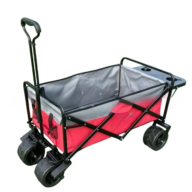 

The folding cart can be folded, flexible in operation, convenient for storage, and the brake trolley is convenient