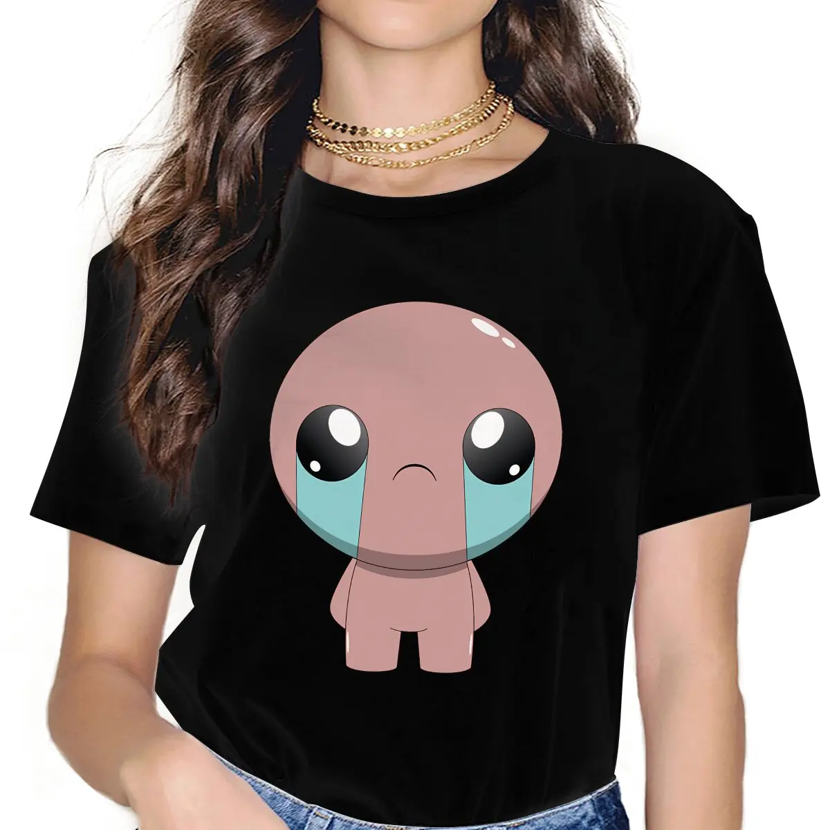 Isaac Women Tshirts The Binding of Isaac Game Gothic Vintage Female Clothing Large Graphic Short Sleeve