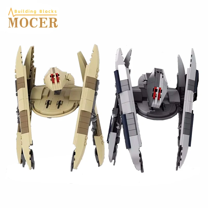 MOCER-Blocos de Construção de Nave Espacial para Crianças, Guerras Espaciais, Droid Abutre, Starfighters, Figuras Robô Técnicas, Brinquedos Presente