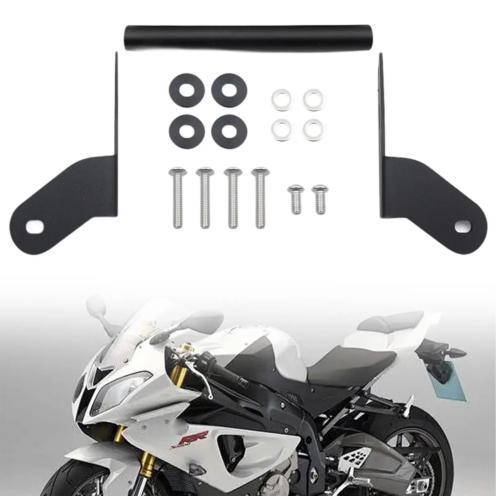 

Universal Motorcycle Phone Holder Stand Black Expansion Navigation Plate Bracket for BMW C400GT Accessories