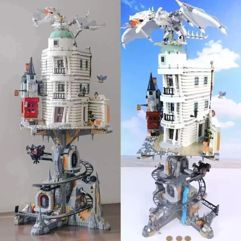 Klassische Bank Street View Modellbausatz Modellbausätze Baustein Blöcke Spielzeug für Kinder Weihnachtsgeschenk 4803 Stück