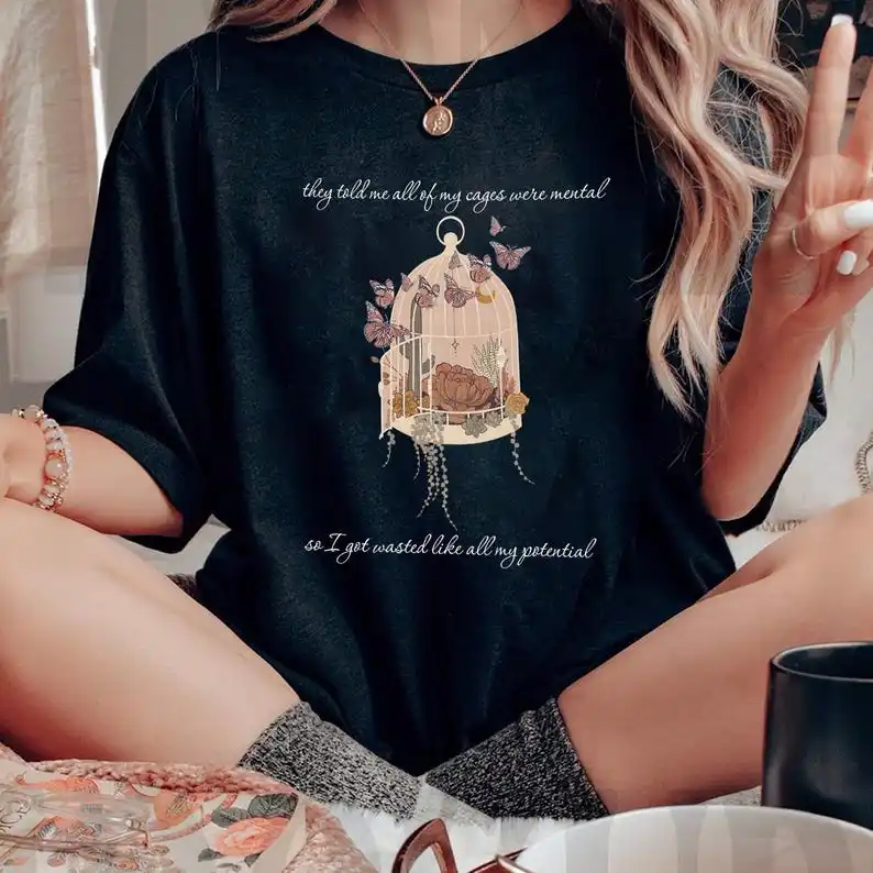 This Is Me Trying Lyric T-Shirt, Taylor Inspired Shirt, Subtle Merch, Emotional Song Quote Shirt, Mental Health Awareness Tee