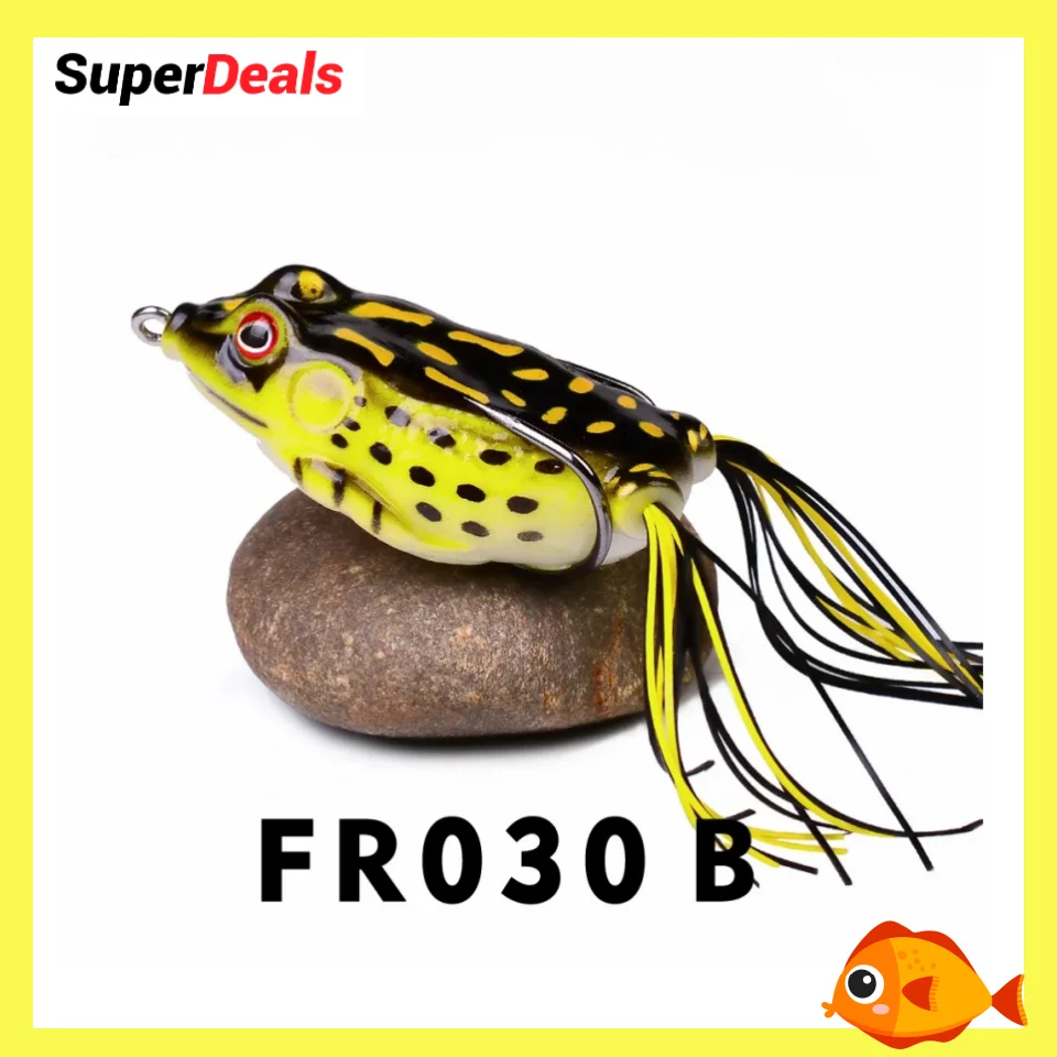 Frog Lure 13G Soft Tube Bait with Fishing Hooks Plastic Fishing Lure Frog Artificial 3D Eyes  Top Water Ray 1 Pcs