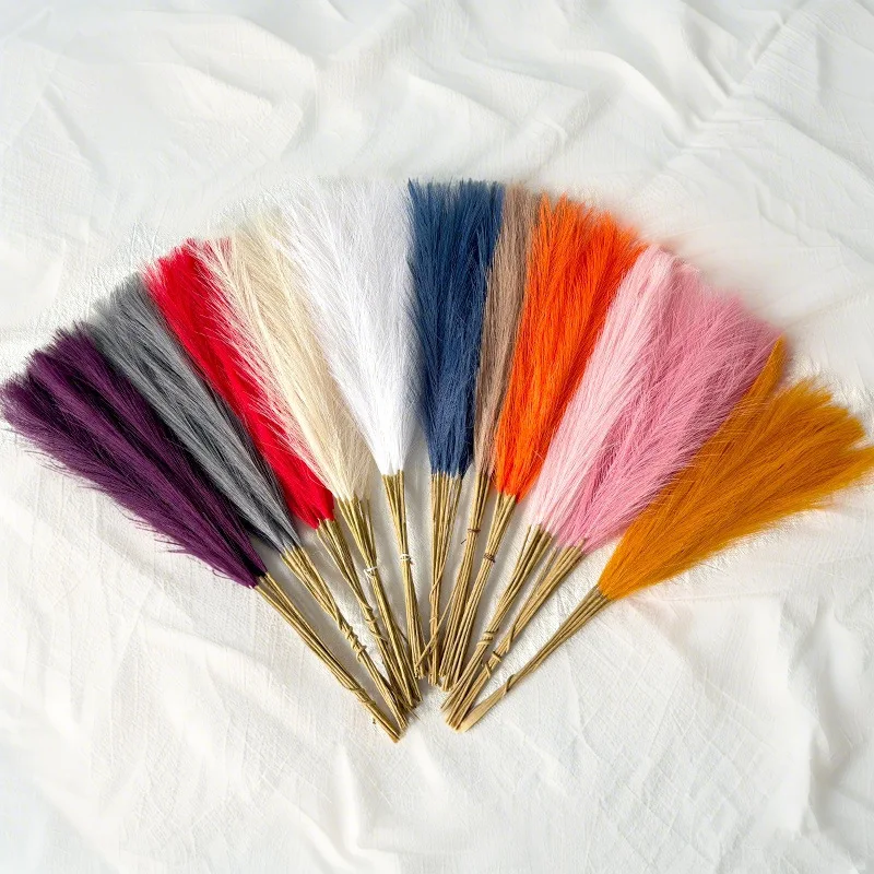 10pcs Faux Pampas Grass, Pampas Grass For Floor Vase, Pampas Grass Decor Tall For Vase Fillers, Boho Rustic Farmhouse Home Decor view 5