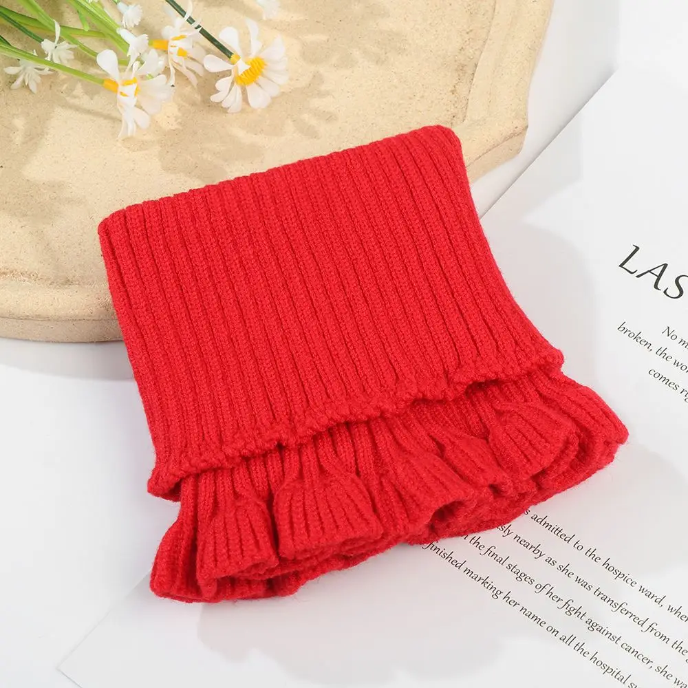 

Fashion Warm Knitted Fake Collar Detachable Windproof Scarf Winter With Wooden Ears Neck Warmer Men Women