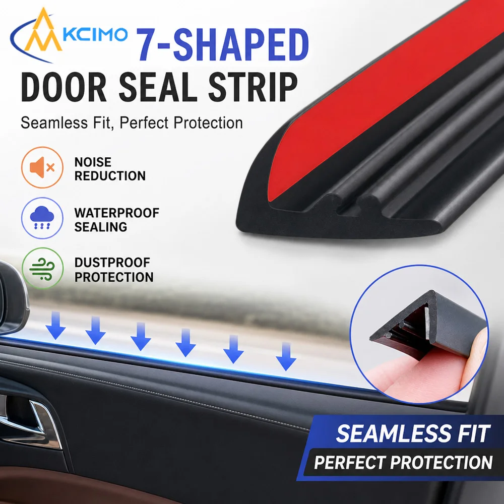 Kcimo 1Pc 7-Style Side Window Rubber Seal Strip Anti-Water Weatherstrip Gap Block Filler For Car Window Edge Vehicle Gadget