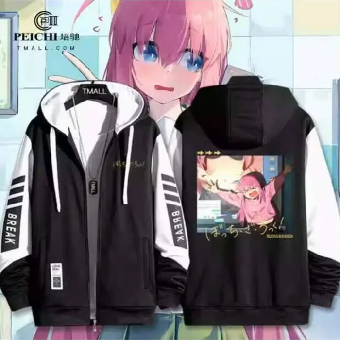 

Anime Bocchi The Rock Gotoh Hitori Hooded Hoodie Cosplay Autumn Winter Men Women Coat Loose Jacket Tops Anime Anime