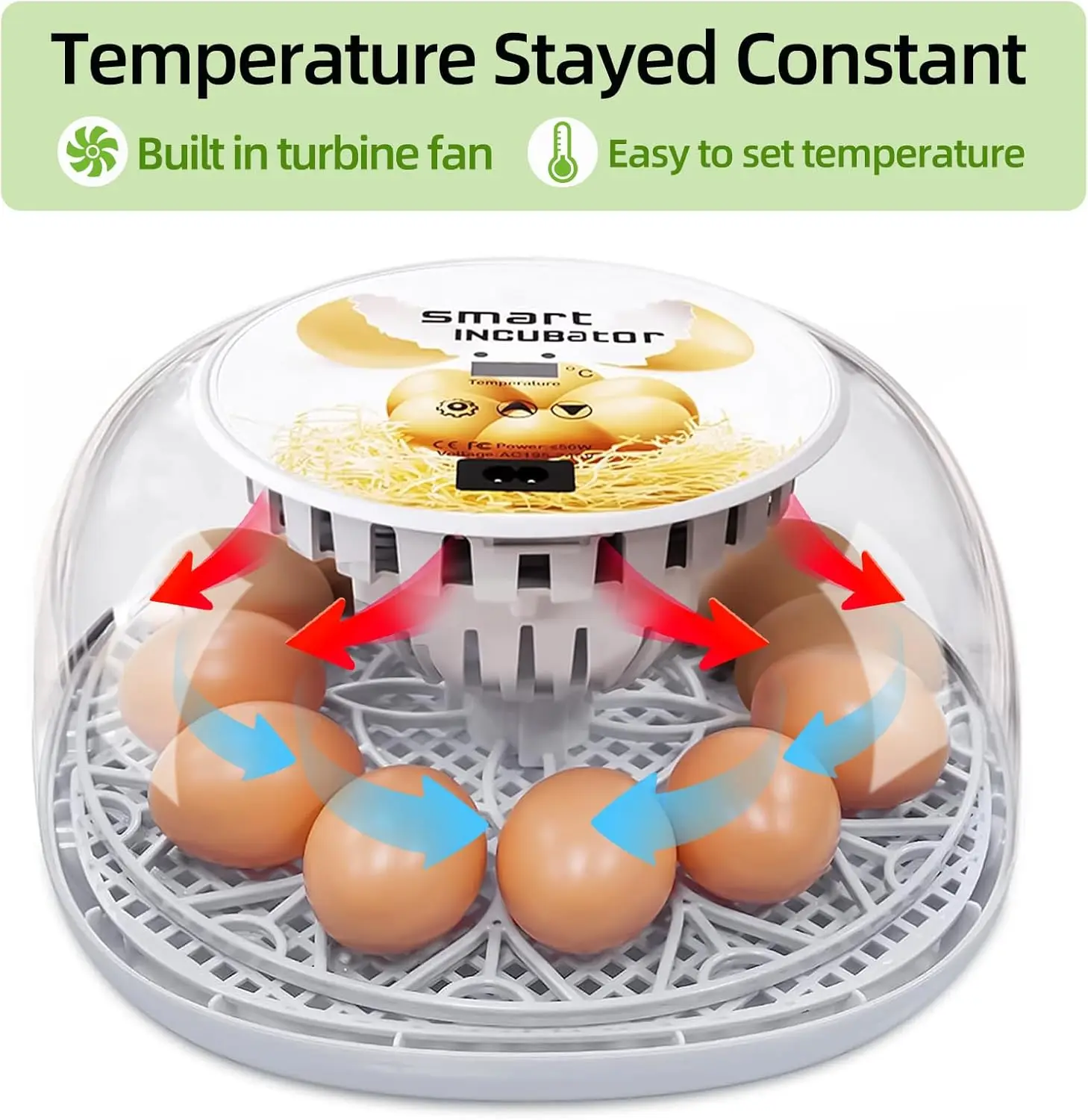 12 Smart Incubators With Automatic Constant Temperature And Automatic Water Replenishment Can Incubate Chickens, Ducks And Birds