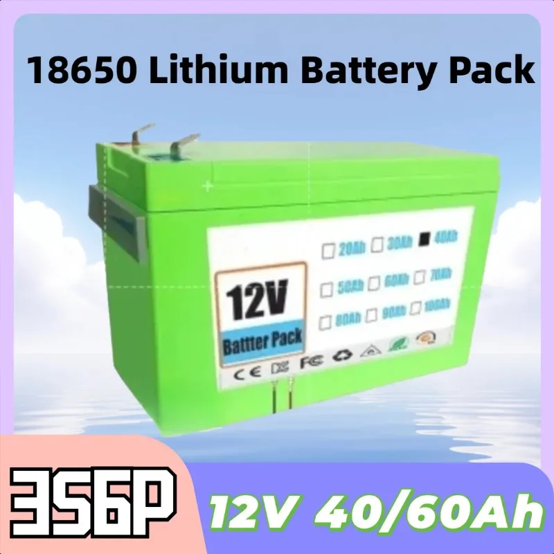 

12V 40/60Ah 3S6P 18650 Lithium Battery Pack for Sprayers Trolleys and Children's Electric Vehicles