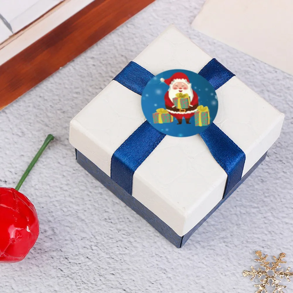 50-500 pçs dos desenhos animados feliz natal adesivo papai noel árvore etiqueta de papel ano novo bonito boneco de neve papelaria adesivos para crianças presente