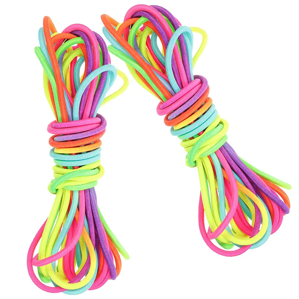 2Pcs Jump Rope Lightweight Portable Rubber Skipping Rope for Physical Education Coordination Rhythm Sense Fitness Fun