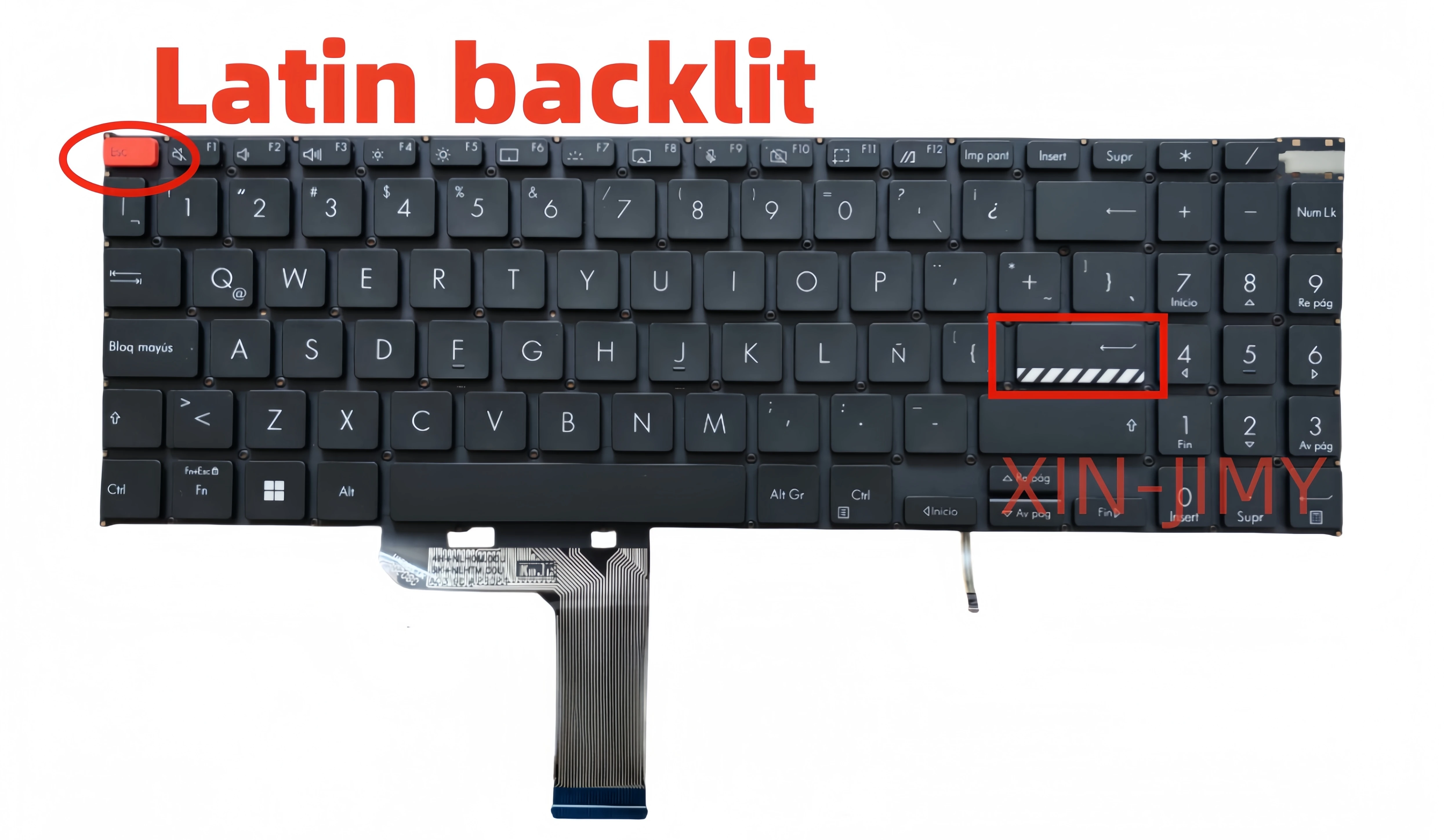 

Латинская черная клавиатура для ноутбука Asus K6502/K6602 9Z.NLHBQ.F1E с подсветкой